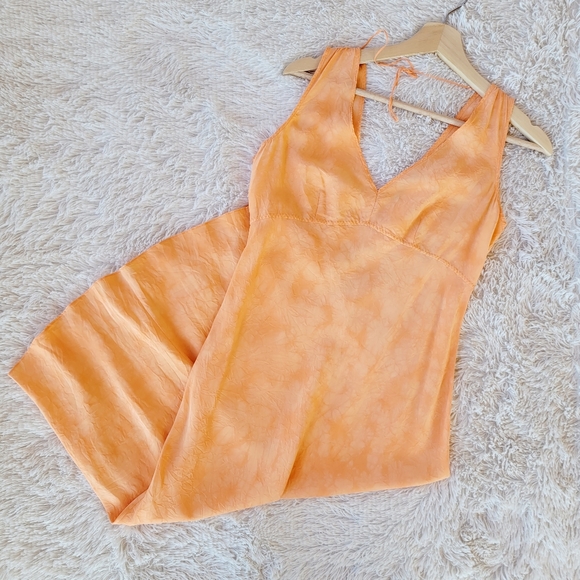 J. Crew Dresses & Skirts - J. Crew 90s Vintage Crinkle Silk Midi Length Slip Dress